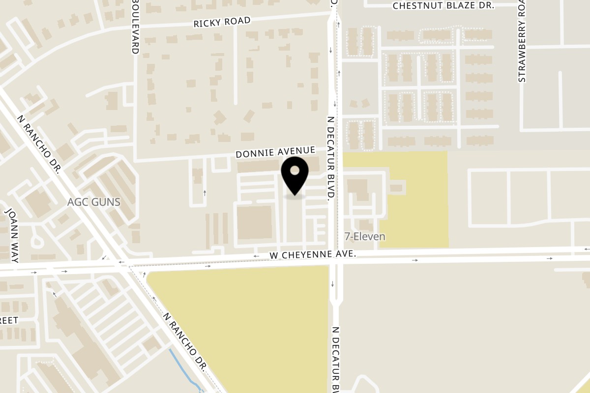 Map showing the location of Casa de Empanada North Decatur on 3231 N Decatur Blvd #122 in Las Vegas